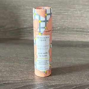 ❤️$6 NWT Beekman 1802 Nectarine Hibiscus  Goat Milk Lip Balm .15oz